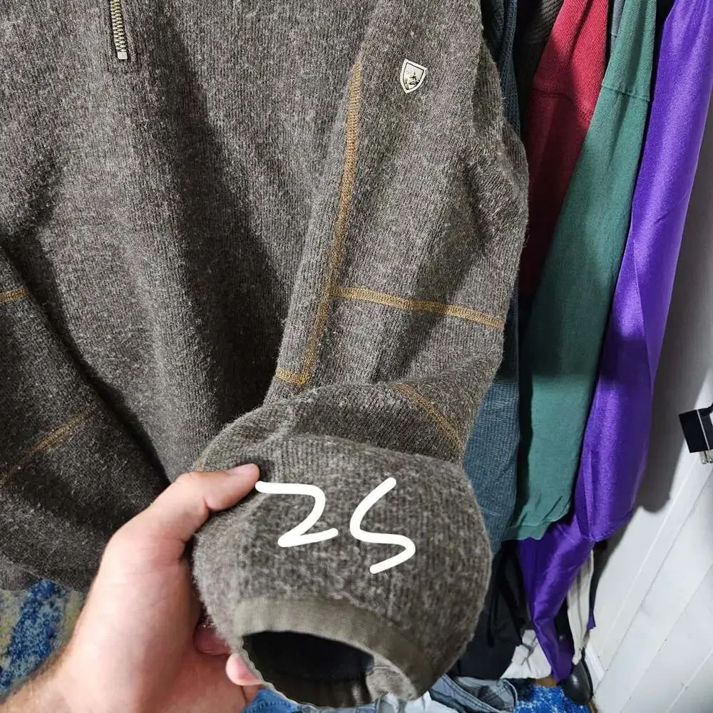 Kuhl Thor 1/4 Zip Pullover Size XL Brown ThermoKore Fleece